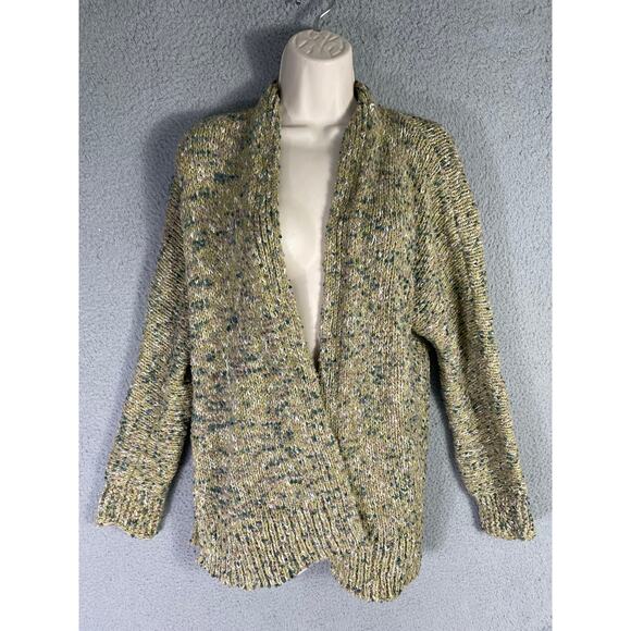 J. Jill Open Front Chunky Knit Cardigan Multicolor Speckled‎ Sweater Women's XS - Picture 3 of 12